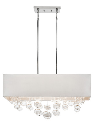 Kichler - 83248 - Six Light Linear Chandelier - Piatt - Chrome