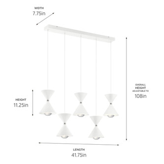 Kordan LED Linear Chandelier (84113MWH)
