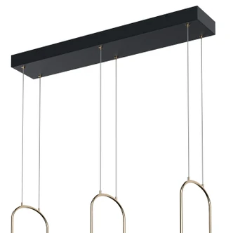 Wayan LED Linear Chandelier (84315MBK)
