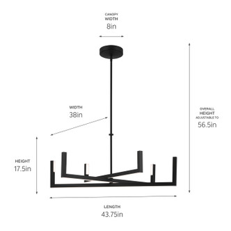 Priam LED Chandelier (84328MBK)