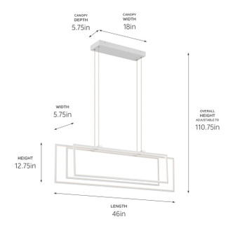 Jestin LED Linear Chandelier (84331WH)