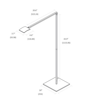Mosso LED Floor Lamp (AR2001-MBK-FLR)