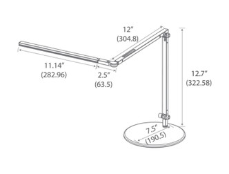 Z-Bar LED Desk Lamp (AR3100-CD-MBK-DSK)