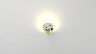 Koncept - GRW-S-WSY-SW1-HW - LED Wall Sconce - Gravy - Matte Bright Yellow Body Snoopy Woodstock