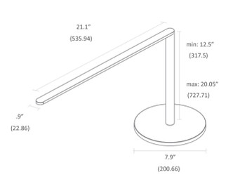 Lady7 LED Desk Lamp (L7-SIL-DSK)