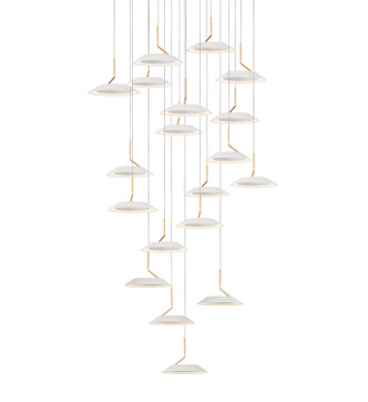 Koncept - RYP-C19-SW-MWG - LED Pendant - Royyo - Matte White With Gold
