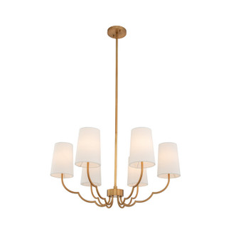Kalco - 514372NB - Six Light Chandelier - Sophia - New Brass