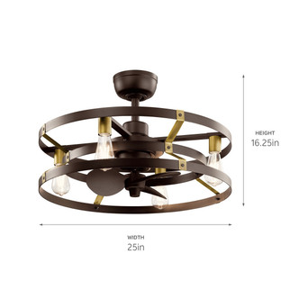 Cavelli 25"Ceiling Fan (300040SNB)