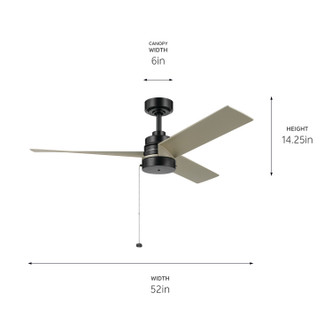 Spyn Lite 52"Ceiling Fan (300375SBK)