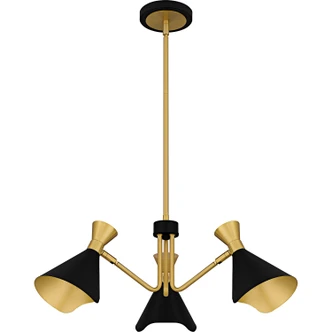 Arden Three Light Chandelier (ADN5026MBK)