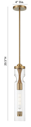 Eurofase - 46430-014 - MISTERO-PEN-21IN-GD-CL - MISTERO - Gold
