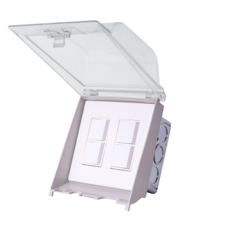 On/Off Switch Flush Mount Dual Duplex Stack Switch (EFDWWPW)