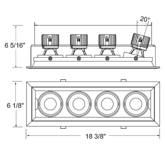 15W Multi LED Recessed Multiple (TE164ALED-30-2-02)