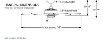 Aire Deluxe 52" Ceiling Fan (FP6284MW)