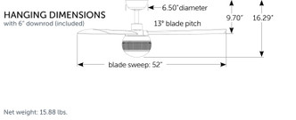 Paget 52" Ceiling Fan (FP6837BSMW)