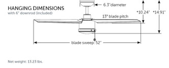 PC/DC NL 52"Ceiling Fan (FPD7617MWW)