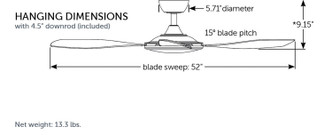 GlideAire 52"Ceiling Fan (FPD8520BNBN)