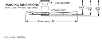 Kute 44 44"Ceiling Fan (FPD8547BN)