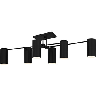 Quoizel - FLD1750MBK - Six Light Semi-Flush Mount - Foreland - Matte Black