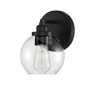 Carson One Light Wall Sconce (9-4050-1-BK)