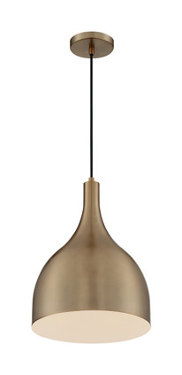 Nuvo Lighting - 60-7077 - One Light Pendant - Bellcap - Burnished Brass