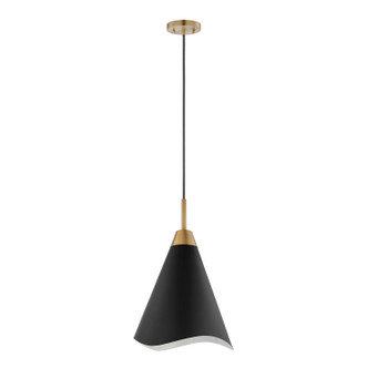 Nuvo Lighting - 60-7473 - One Light Pendant - Tango - Matte Black / Burnished Brass