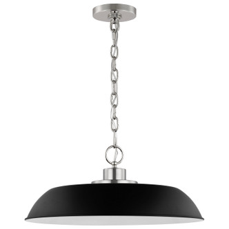 Nuvo Lighting - 60-7485 - One Light Pendant - Colony - Matte Black / Polished Nickel