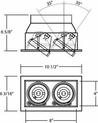 GU10 MULTI MULT,GU10,TRM,2LT,50W,WHT/WHT (TE112GU10-22)