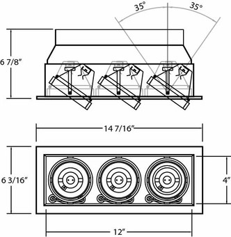 GU10 MULTI MULT,GU10,TRM,3LT,50W,WHT/BLK (TE113GU10-02)