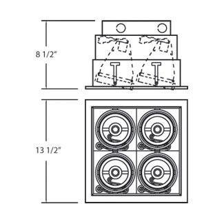 PAR30MULTI-GEN MULT,PAR30,TRM,4LT,SQ,WHT/BLK (TE134B-02)