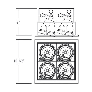 PAR20MULTI-GEN MULT,PAR20,TRM,4LT,SQ,PT/BLK (TE164B-0N)