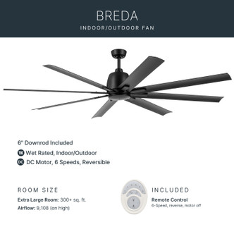 Breda 75"Ceiling Fan (310275SBK)