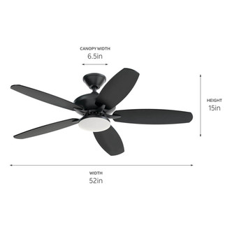 Renew Designer 52"Ceiling Fan (330163SBK)