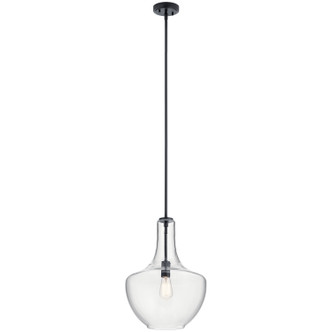 Kichler - 42046BK - One Light Pendant - Everly - Black