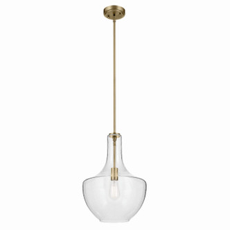 Kichler - 42046NBRCS - One Light Pendant - Everly - Natural Brass