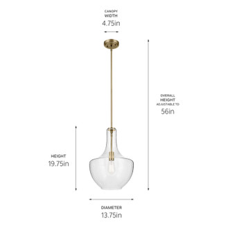 Everly One Light Pendant (42046NBRCS)