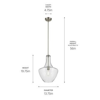 Everly One Light Pendant (42046NI)