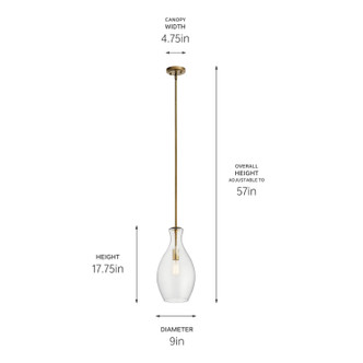 Everly One Light Pendant (42047NBR)