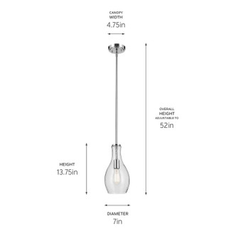 Everly One Light Pendant (42456CHCS)