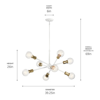 Armstrong Eight Light Chandelier (43118WH)