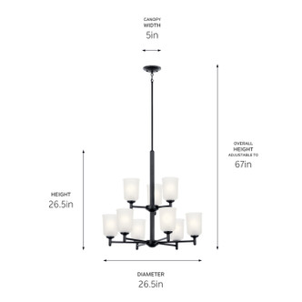 Shailene Nine Light Chandelier (43672BK)