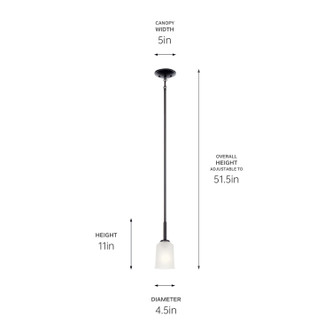 Shailene One Light Mini Pendant (43674BK)