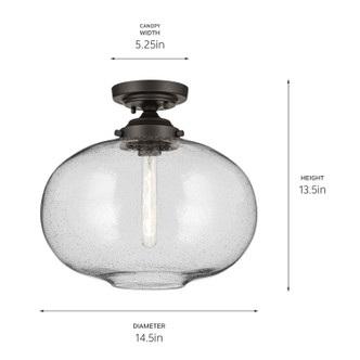 Avery One Light Semi Flush Mount (43913OZ)