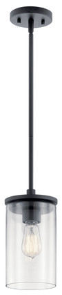 Kichler - 43996BK - One Light Mini Pendant - Crosby - Black