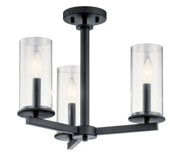 Crosby Three Light Chandelier/Semi Flush (43997BK)