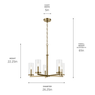Crosby Five Light Chandelier (43999NBR)