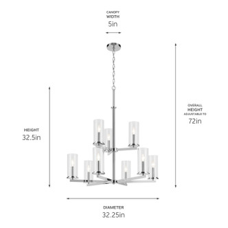 Crosby Nine Light Chandelier (44014CH)