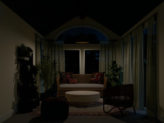 Raffiana One Light Mini Pendant (44399BK)