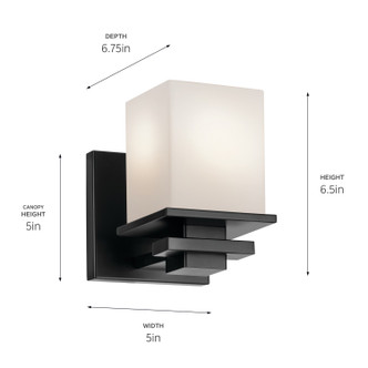 Tully One Light Wall Sconce (45149BK)