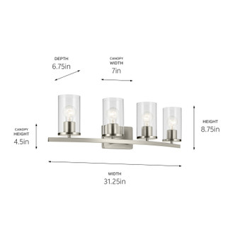 Crosby Four Light Bath (45498NICLR)